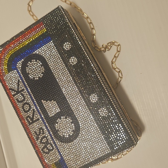 Insanely cool rhinestone covered box clutch “80s Rock” - Picture 7 of 11